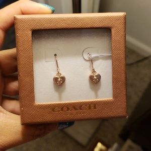 Coach heart earrings